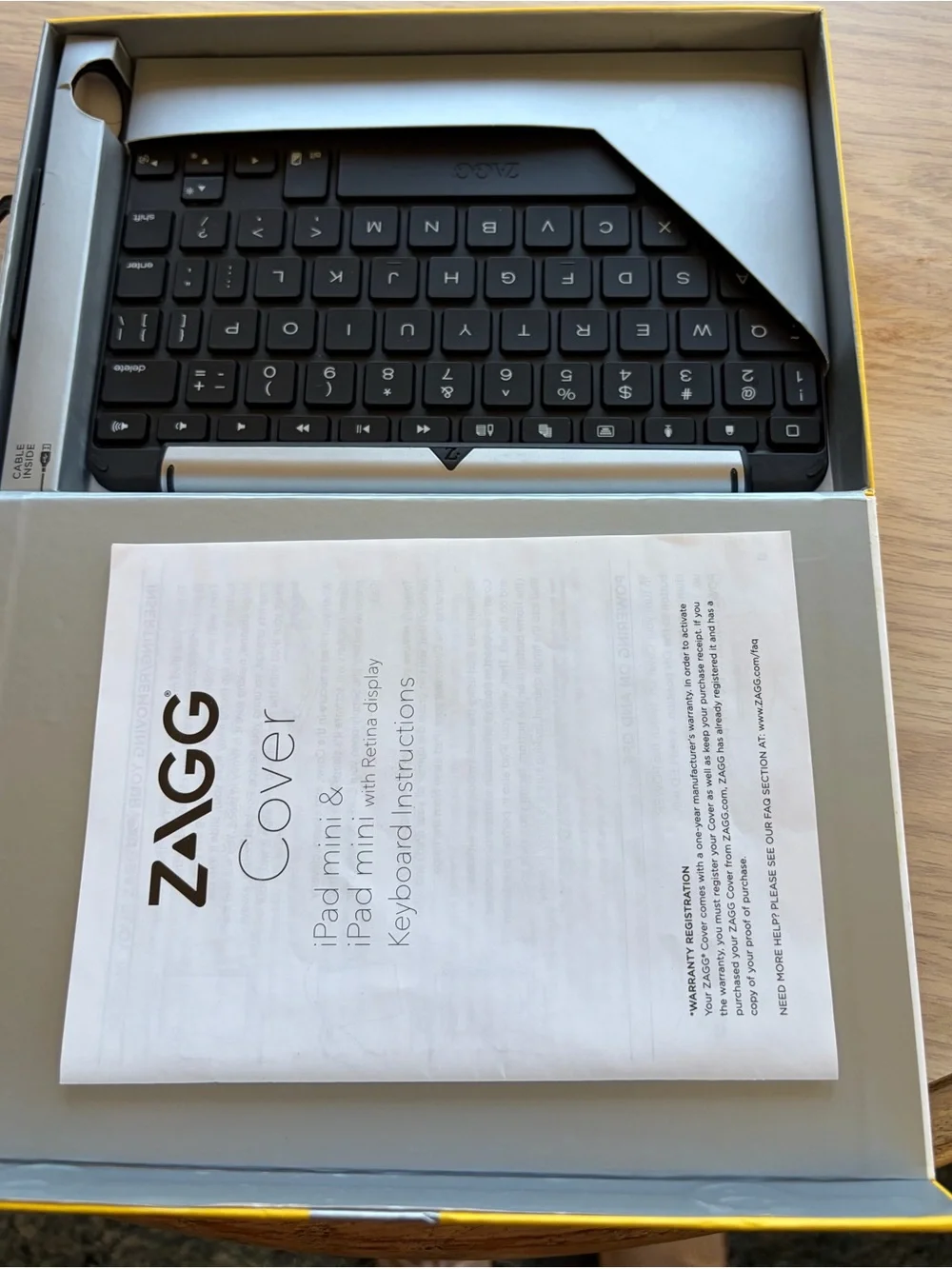 ZAGG Backlit Hinged Bluetooth Keyboard Cover for iPad mini — Black